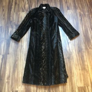 Vintage Lorovi Faux Fur Leopard Coat